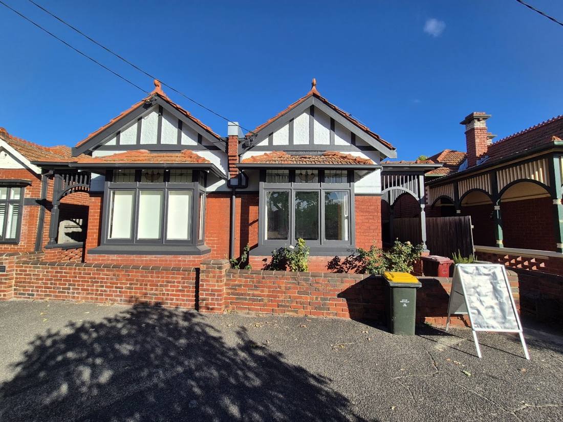Edwardian brick home repainted in Carlton North